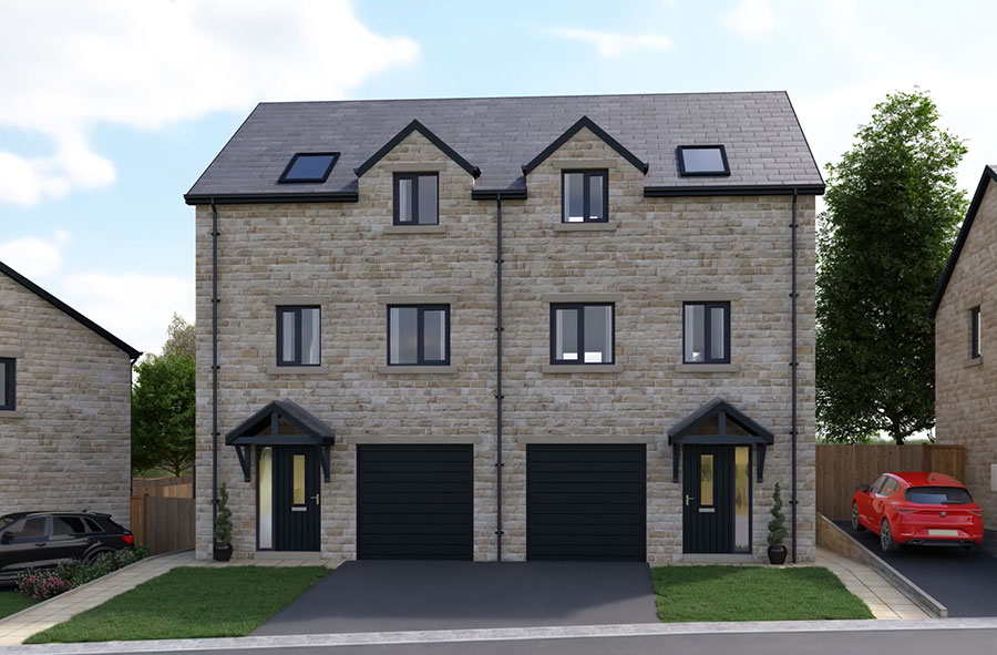 Exterior CGI of The Burlington Style Home